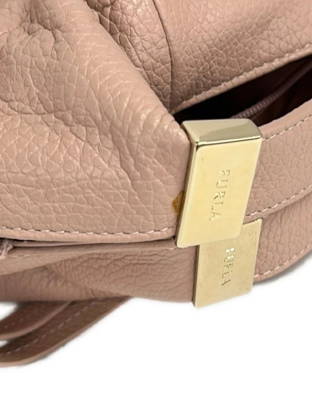 FURLA Pink Beige Leather Handbag - Picture 14 of 14